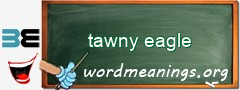 WordMeaning blackboard for tawny eagle